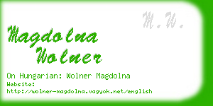 magdolna wolner business card